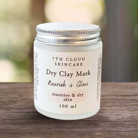Nourish and Glow Dry Cay Mask for sensitive and dry skin handmade in new Zealand