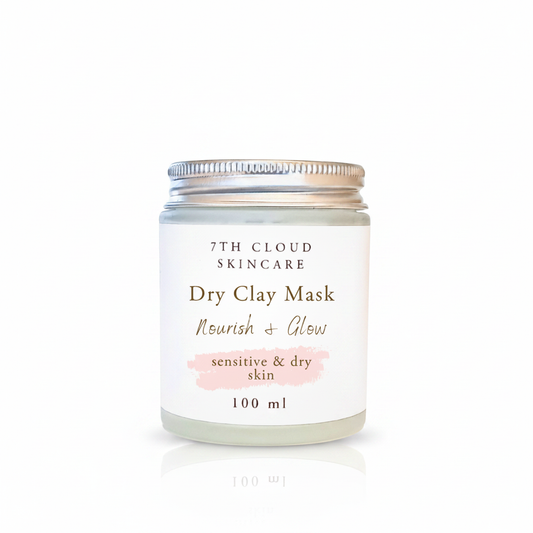 Nourish and Glow Dry Cay Mask for sensitive and dry skin handmade in New Zealand