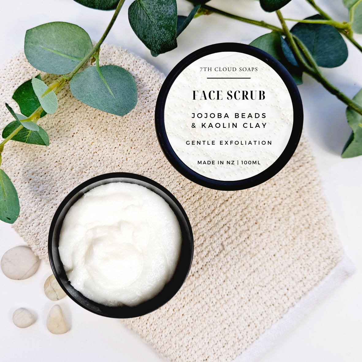 Face Scrub | Gentle Exfoliation | Jojoba Beads & Kaolin Clay