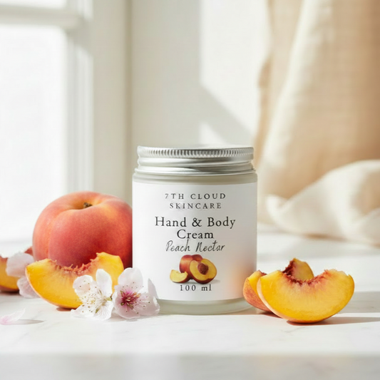 Peach Nectar hand and body cream. Handmade in New Zealand