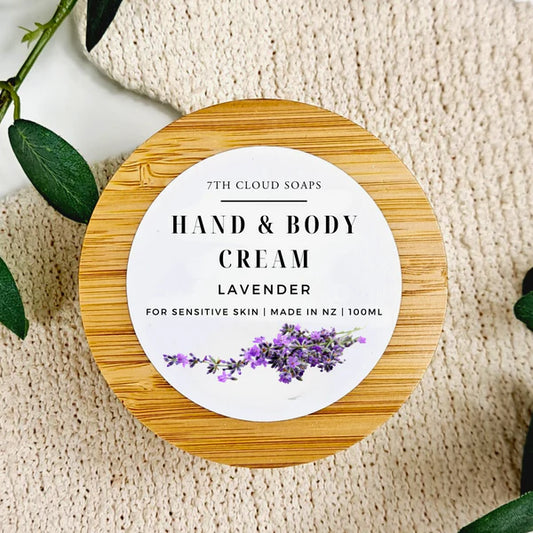 Lavender natural hand and body cream made in New Zealand