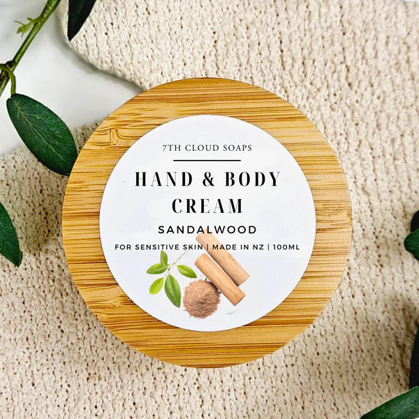 Sandalwood natural hand and body cream made in New Zealand