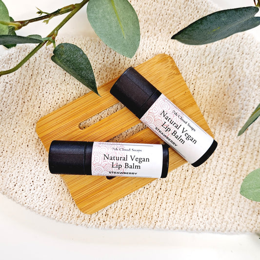 Natural Vegan Lip Balm - Strawberry