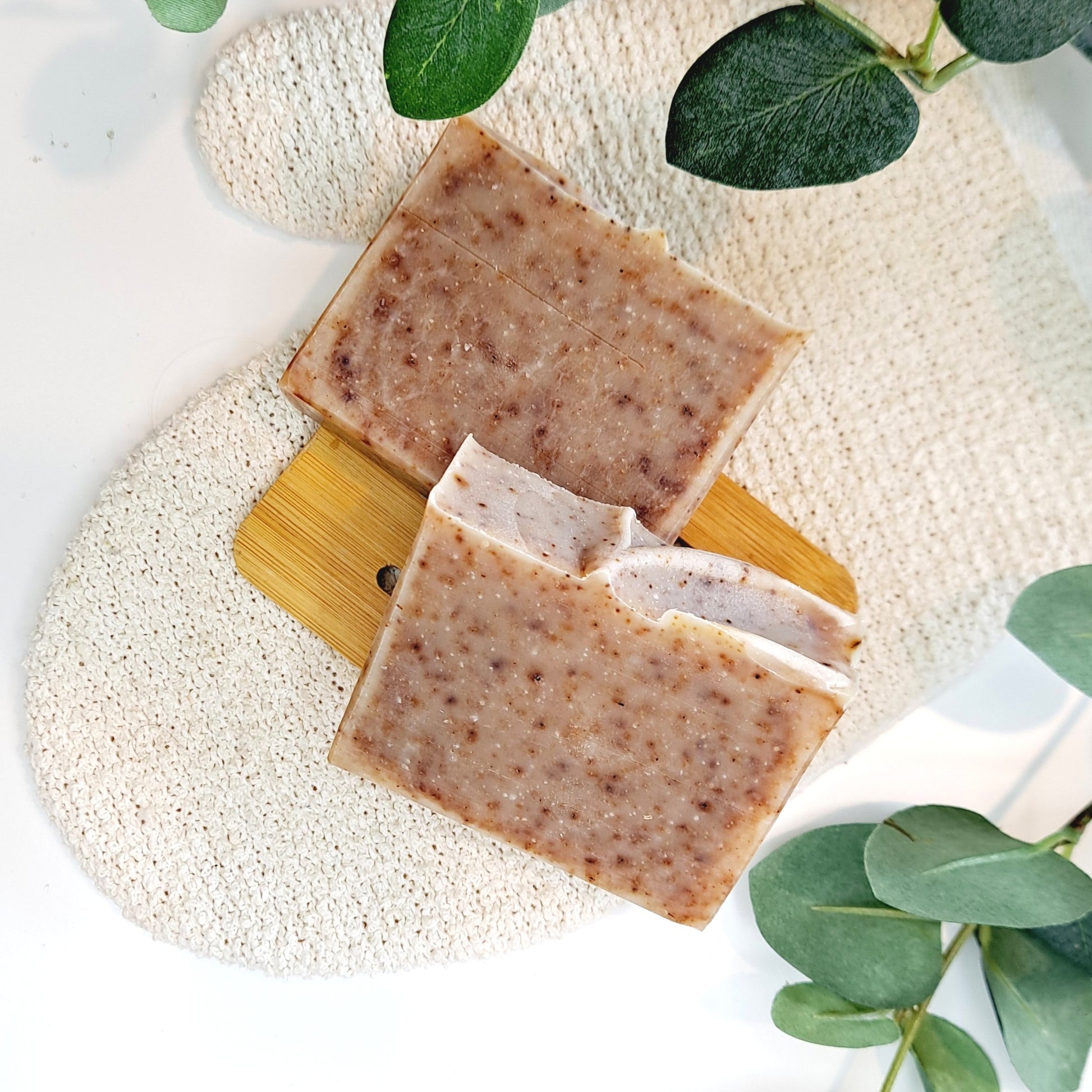 Basil Lime Eucalyptus Tallow soap bar handmade in New Zealand