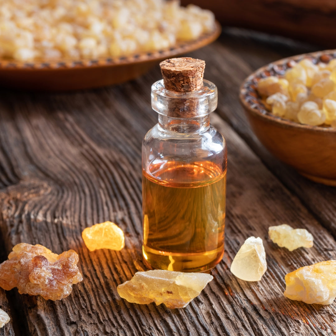 Frankincense & Myrrh Fragrance Oil infused with natural essential oils including Bergamot, Coriander, Lemon, Orange, and Patchouli. New Zealand