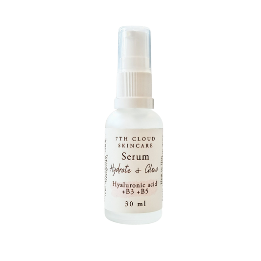 Hydrate and Glow Face serum with  hyaluronic acid, niacinamide (vitamin B3) and panthenol (provitamin B5) made in New Zealand