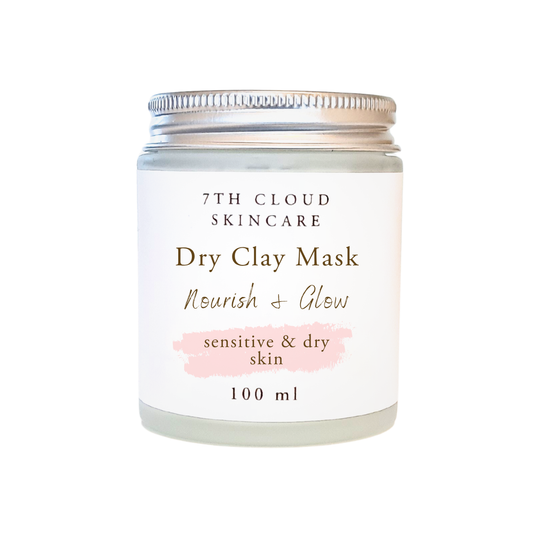 Nourish and Glow Dry Cay Mask for sensitive and dry skin handmade in new Zealand