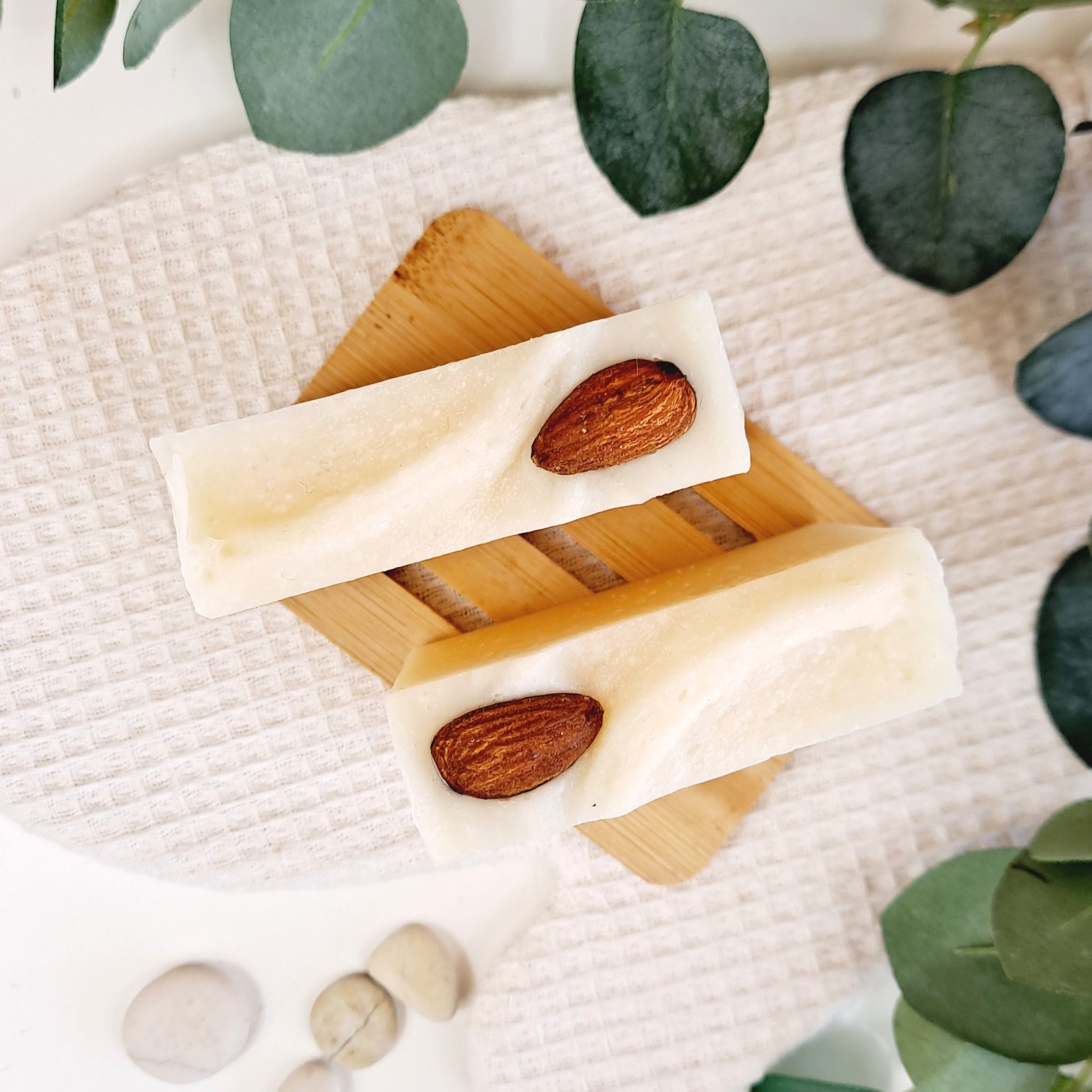 Unscented Almond Milk Soap bar for sensitive and dry skin, handmade in New Zealand
