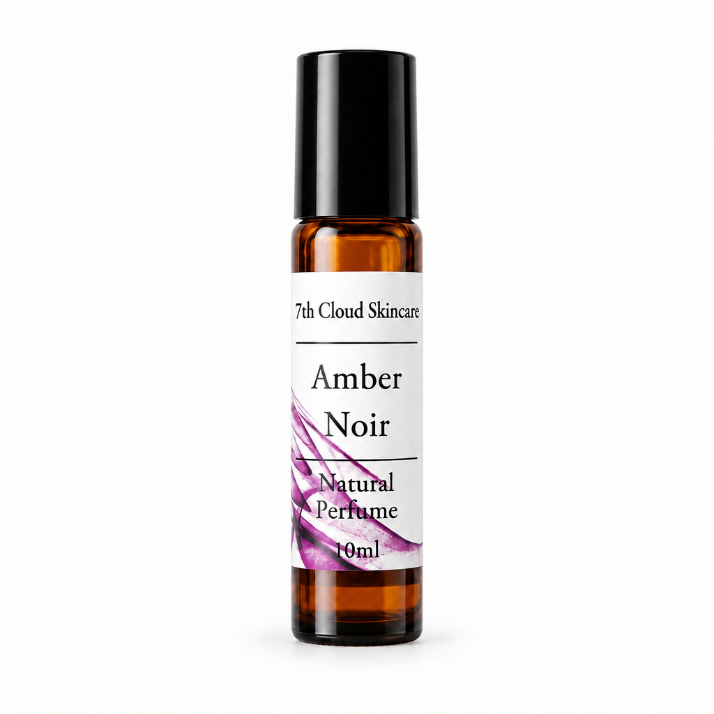 Amber Noir natural roll-on perfume handmade in New Zealand. 7th Cloud Natural Skincare