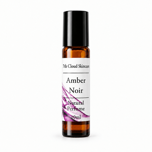 Amber Noir natural roll-on perfume handmade in New Zealand. 7th Cloud Natural Skincare