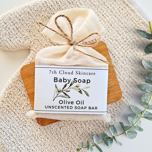 Baby Olive Oil unscented soap Bar. Hand made in New Zealand