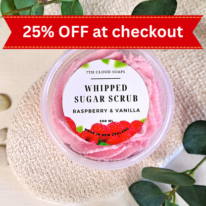 Whipped Sugar Scrub - Raspberry & Vanilla.