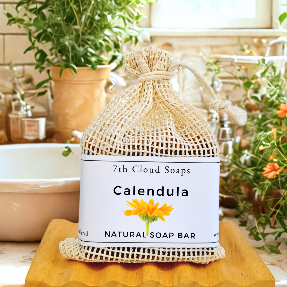 Calendula natural soap bar handmade in New Zealand