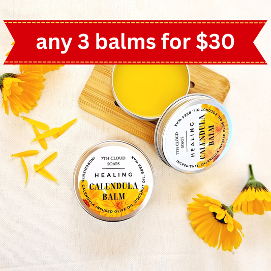 Calendula Botanical Balm handmade in New Zealand. 7th Cloud Natural Skincare