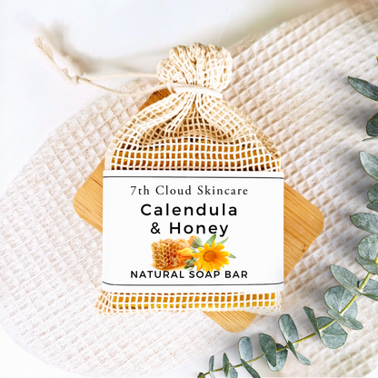 Natural Calendula Honey soap bar. handmade in New Zealand