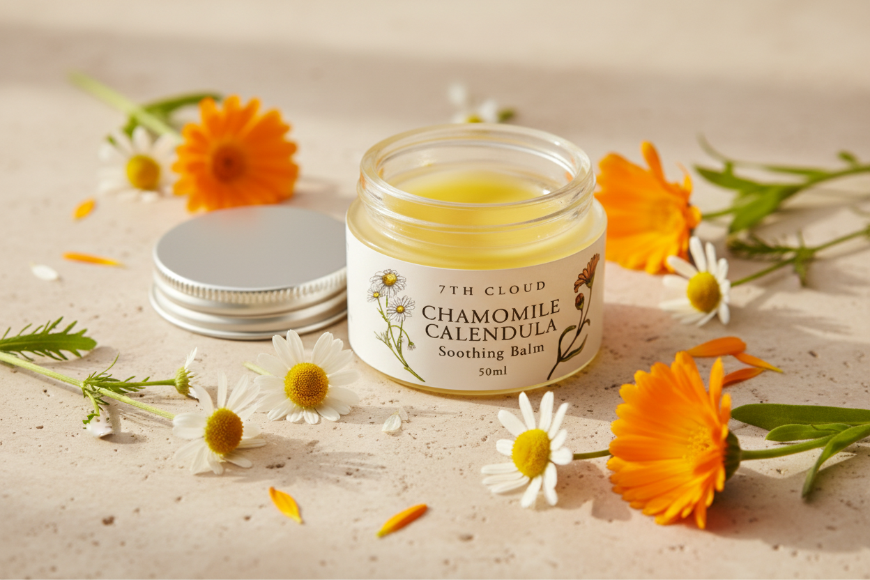 Soothing Chamomile Chalendula Balm. Handmade in New Zealand