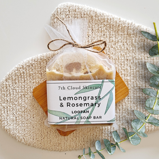 Lemongrass & Rosemary LOOFAH Soap NZ | Natural Exfoliating Soap