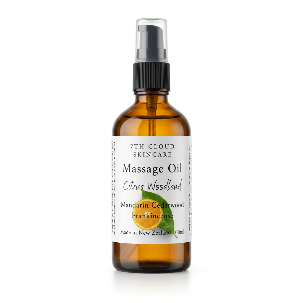 Citrus Woodland Massage Oil handmade in New Zealand