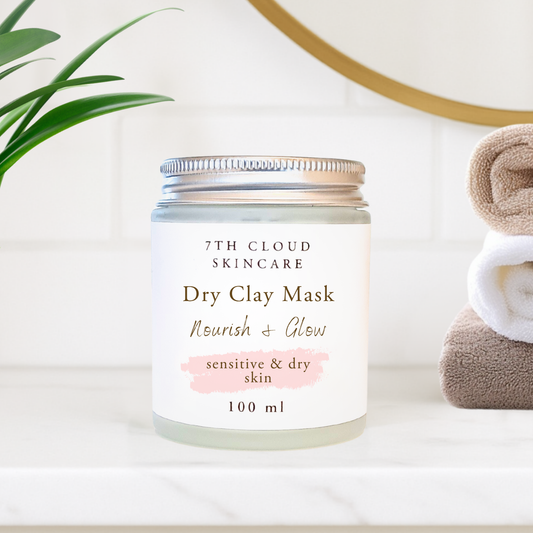 Nourish and Glow Dry Cay Mask for sensitive and dry skin handmade in New Zealand