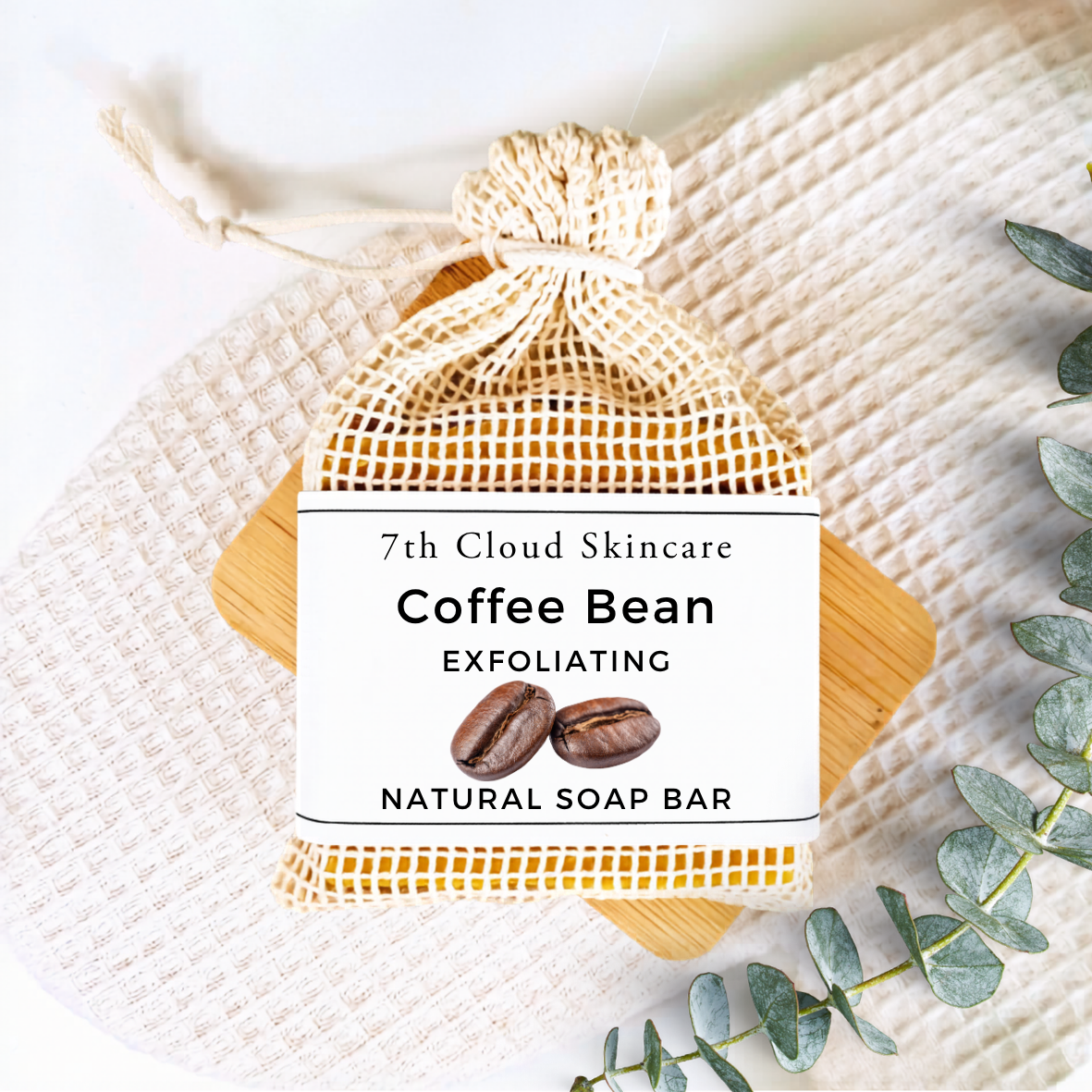 Coffee bean exfoliating natural soap, handmade in New Zealand