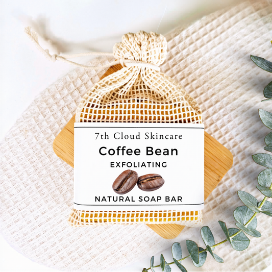 Coffee bean exfoliating natural soap, handmade in New Zealand