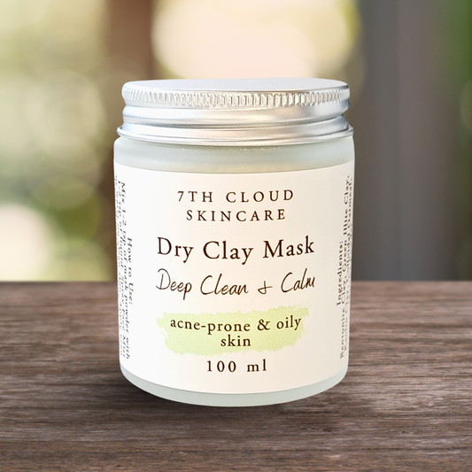Deep Clean and Calm Dry Clay mask for acne-prone and oily skin handmade in New Zealand