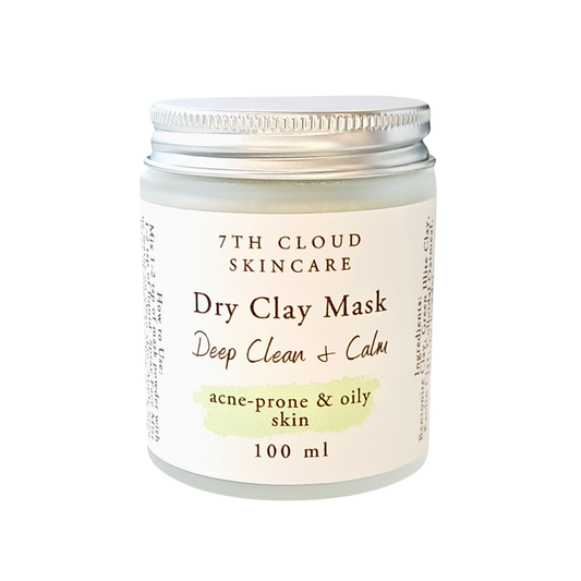 Deep Clean and Calm Dry Clay mask for acne-prone and oily skin handmade in New Zealand