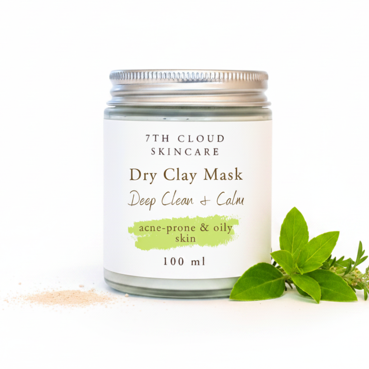 Deep Clean and Calm Dry Clay mask for acne-prone and oily skin handmade in New Zealand