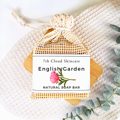 English garden scented natural soap bar handmade in New Zealand