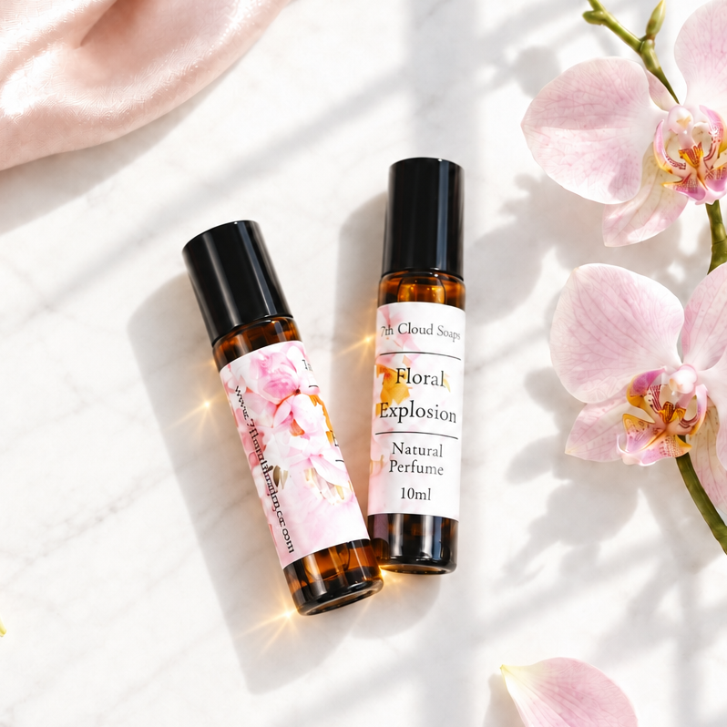 Floral Explosion natural roll-on perfume, handmade in New Zealand
