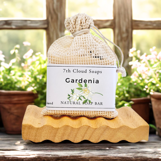 Gardenia floral natural soap bar handmade in New Zealand