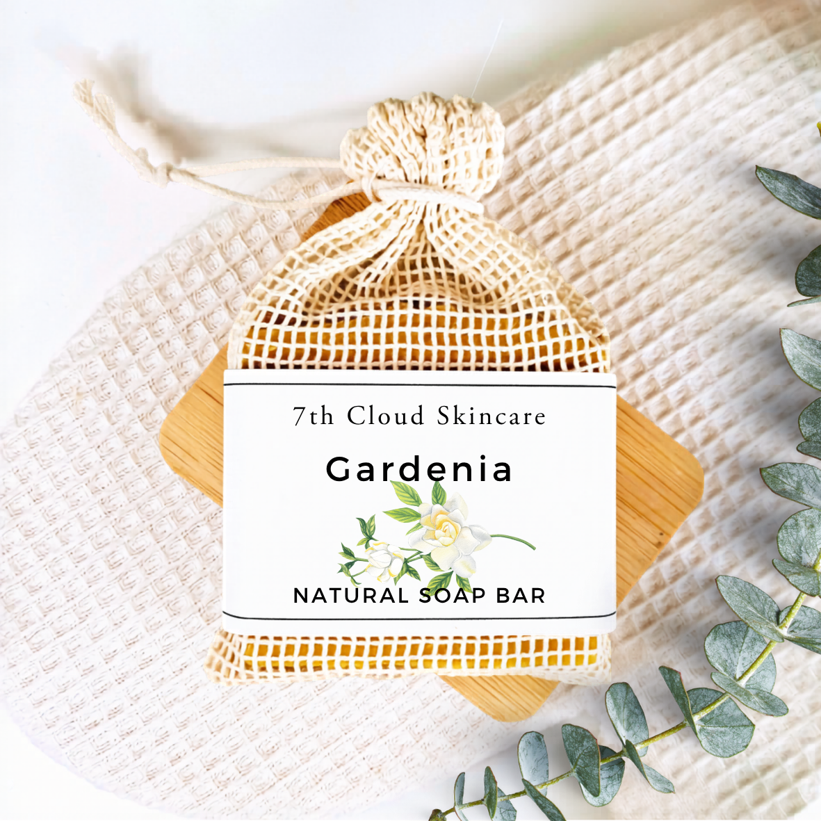 Gardenia floral natural soap bar handmade in New Zealand