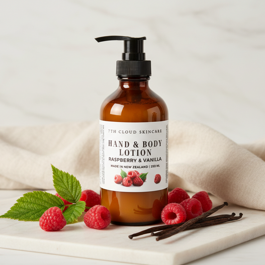 Hand and body lotion Raspberry Vanilla handmade in New Zealand