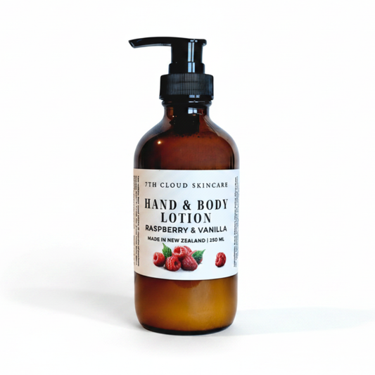 Hand and body lotion Raspberry Vanilla handmade in New Zealand