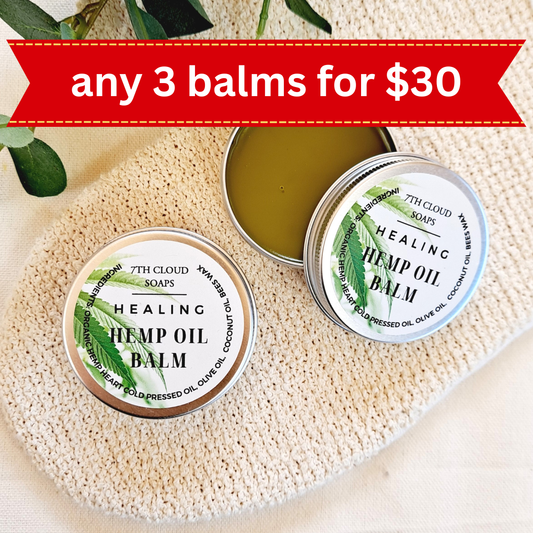 Hemp Botanical Balm handmade in New Zealand. 7th Cloud Natural Skincare