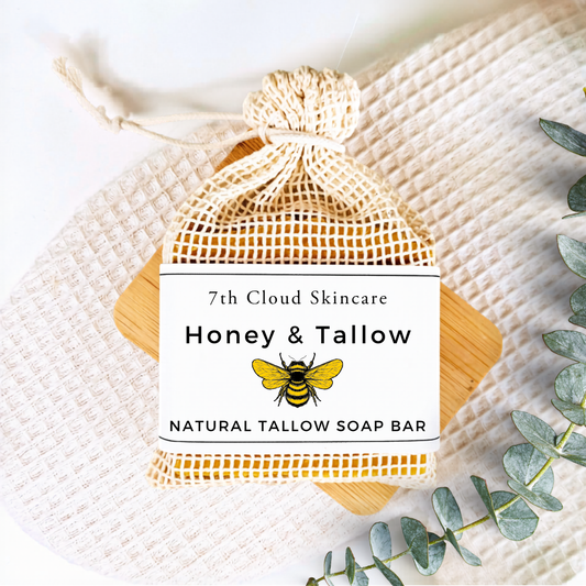 Honey tallow natural soap bar handmade in New Zealand