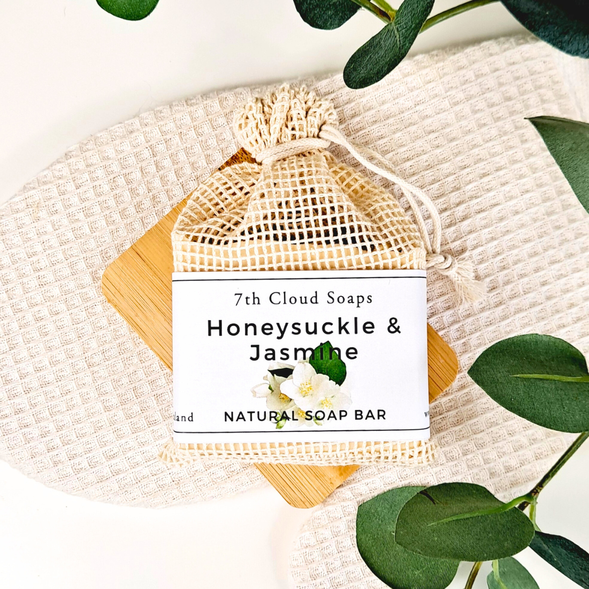 Honeysuckle jasmine floral natural soap bar handmade in New Zealand