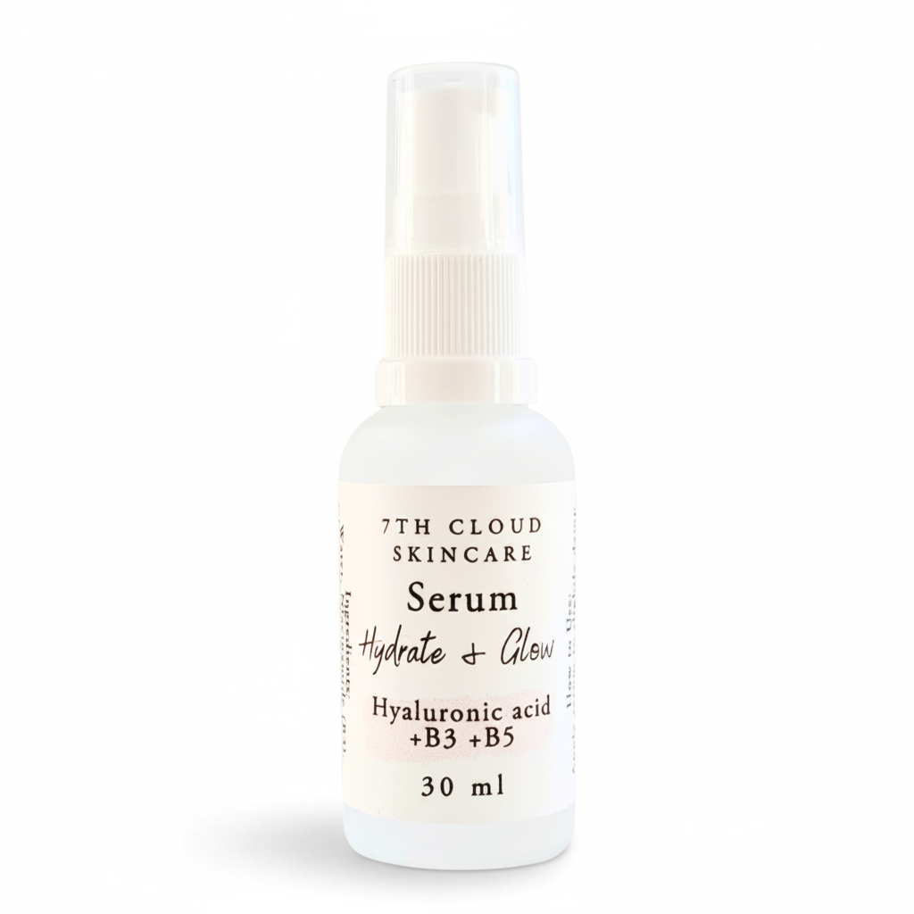 Face Serum with hyaluronic acid and vitamins B3, B5. Handmade in New Zealand