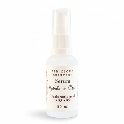 Face Serum with hyaluronic acid and vitamins B3, B5. Handmade in New Zealand