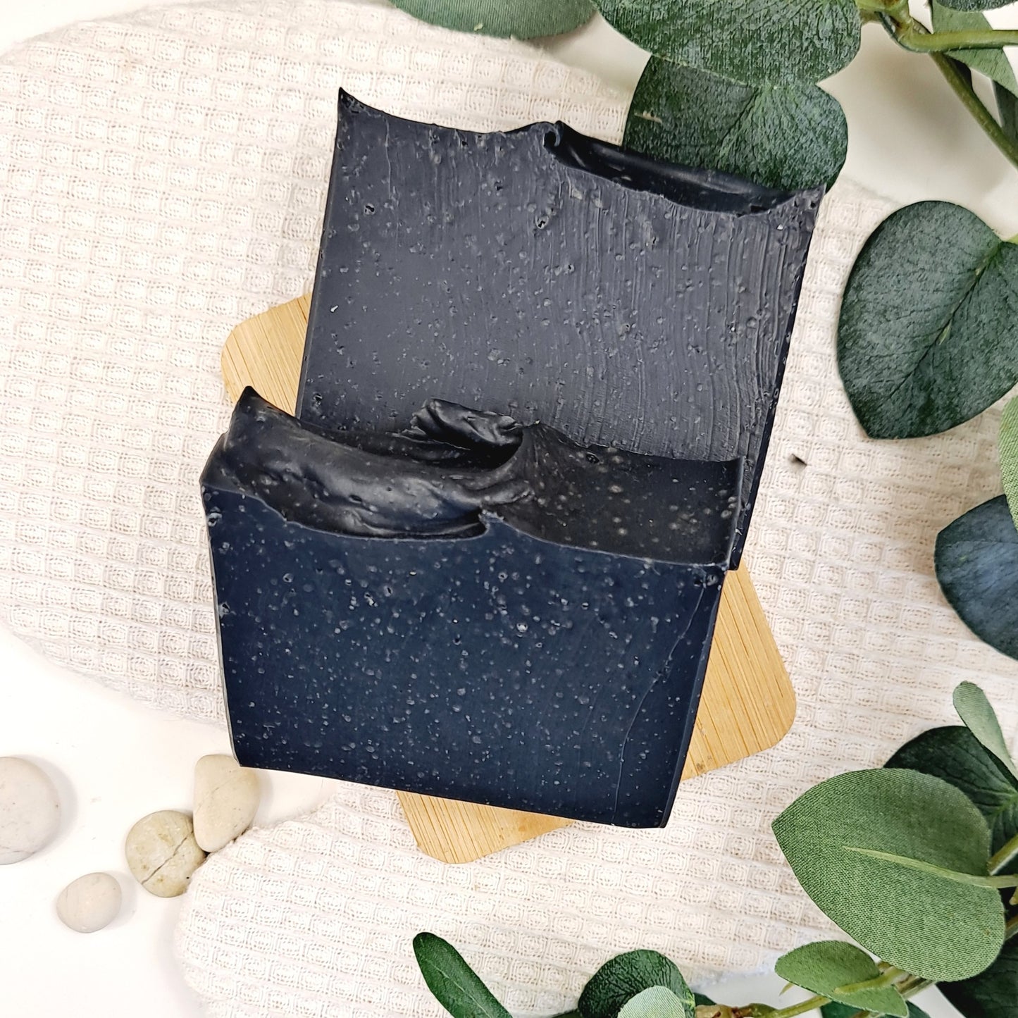Activated charcoal kawakawa soap bar natural handmade soap NZ