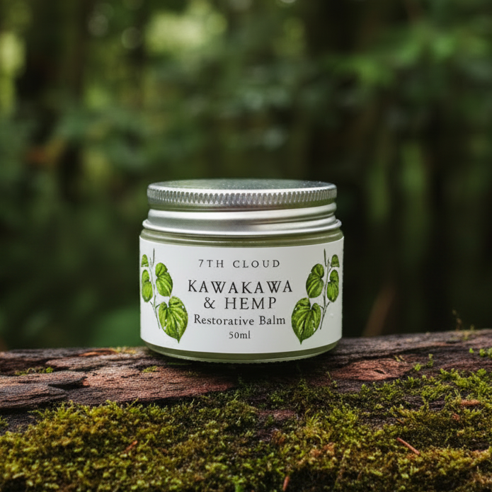 Restorative balm Kawakawa and Hemp. Handmade in New Zealand