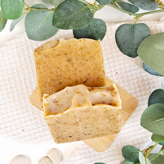 Kawakawa & Lemongrass natural soap bar handmade in New Zealand