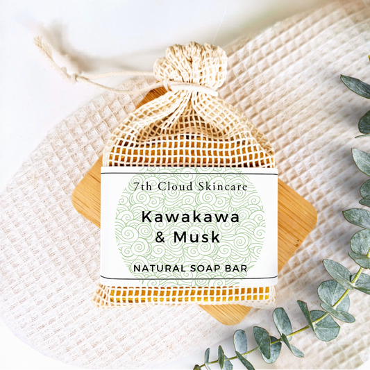 Kawakawa & Musk natural soap bar handmade in New Zealand
