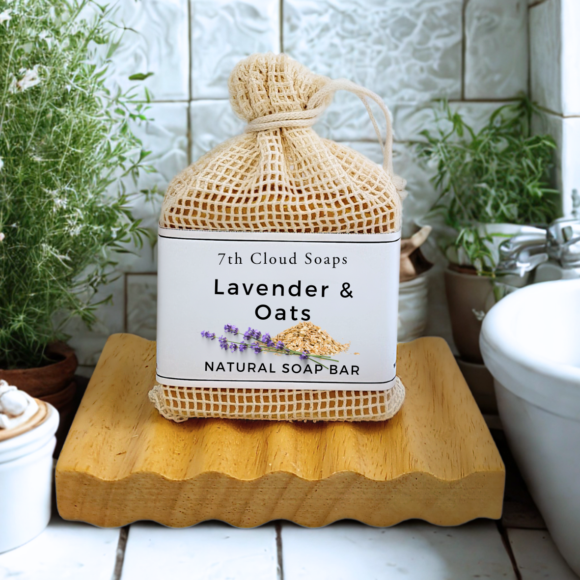 Lavender Oats natural soap bar handmade in New Zealand