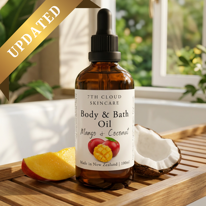 Mango and Coconut Body and Bath Oil handmade in New Zealand