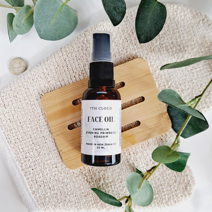 Camellia, Rosehip, and Evening Primrose face oil for dry and sensitive skin