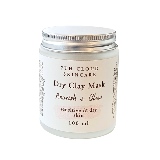 Nourish and Glow Dry Cay Mask for sensitive and dry skin handmade in new Zealand