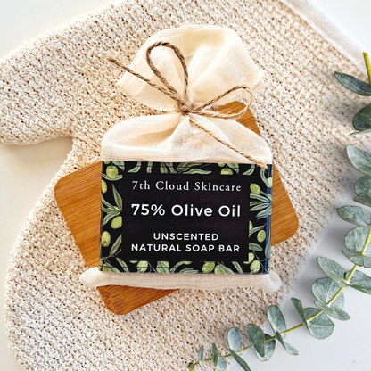 Natural 75% Olive Oil unscented soap bar. Hand made in New Zealand
