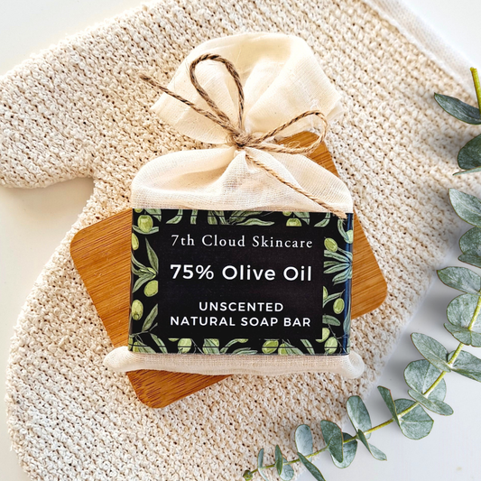 Natural 75% Olive Oil unscented soap bar. Hand made in New Zealand