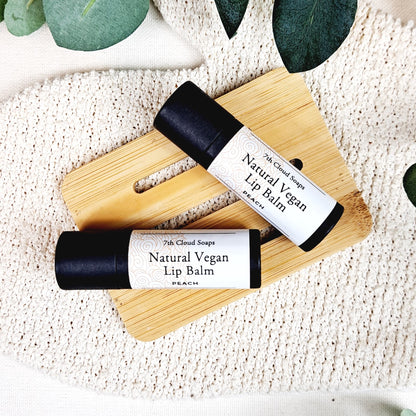 Natural Vegan Lip Balm - Peach